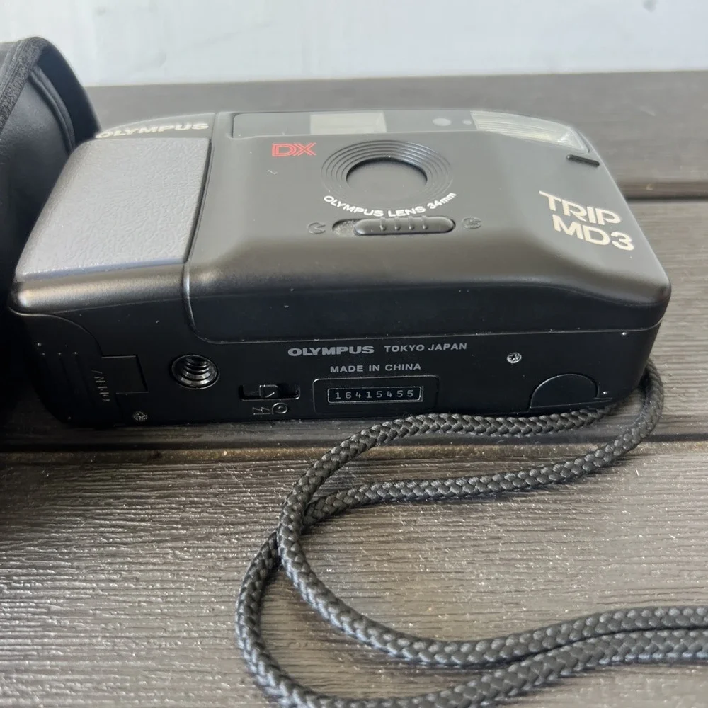 Vintage Olympus trip MD 3 DX 35mm Point-shoot Compact film camera Untested
